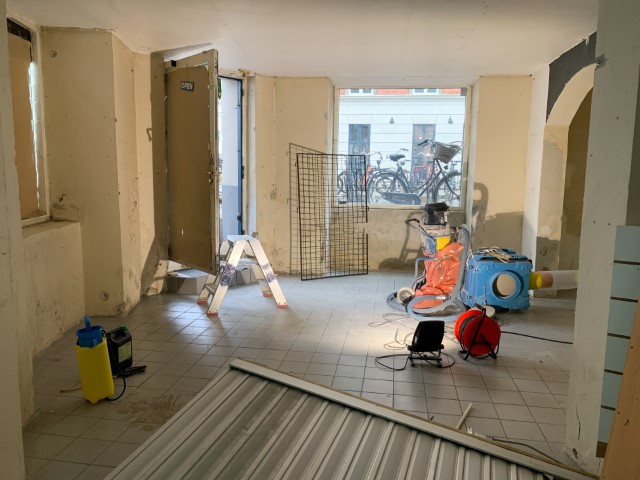 Butikslokale på Helgolandsgade før renovering